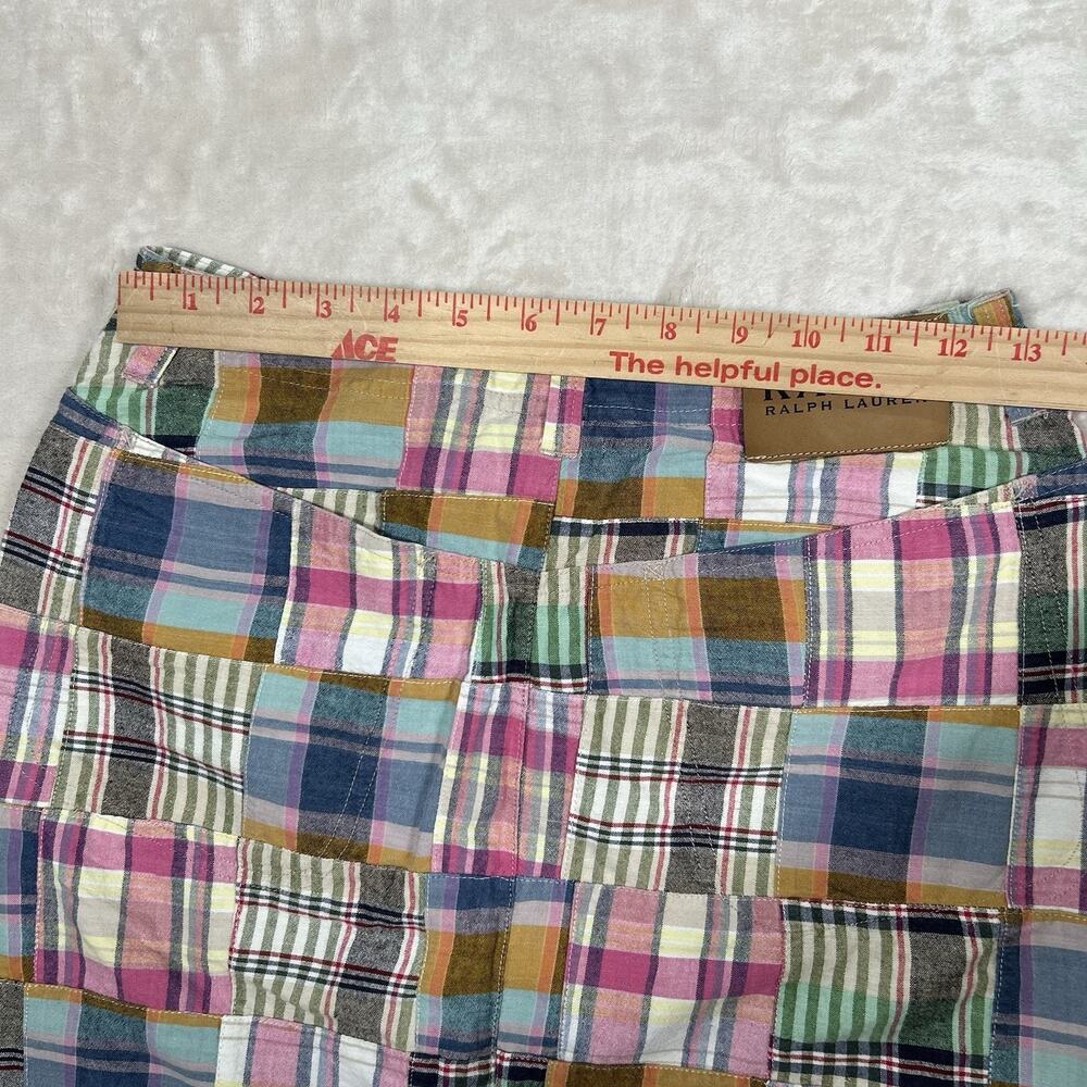 Ralph Lauren Multicolor Plaid Patchwork Mini Skirt - Picture 6 of 7